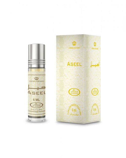 Aseel perfume bottle and packaging on a white background