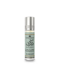 Perfume bottle labeled 'Dhikra' by Crown Perfumes on a white background