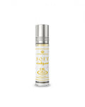 Perfume bottle labeled 'Soft' with silver cap on a white background