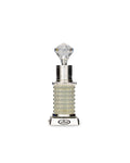 Decorative bottle stopper with crystal top on a white background